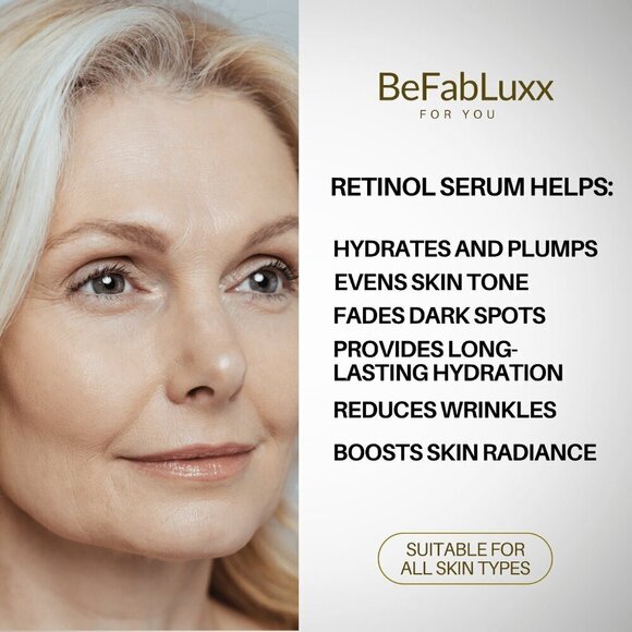 Retinol Night Serum All-In-One Anti-Aging Facial Serum Firm Face hyaluronic acid - Picture 2 of 11